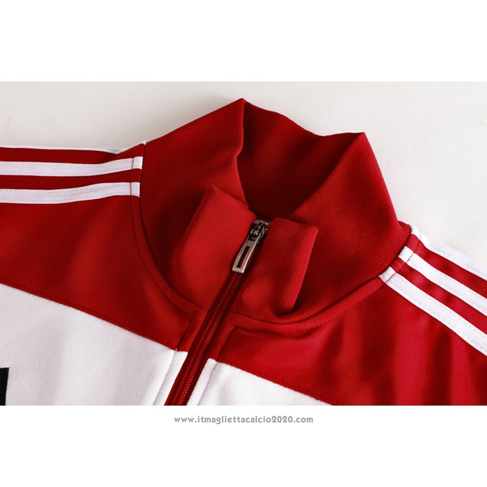 Tuta da Track Giacca Manchester United Retro 2020 2021 Rosso